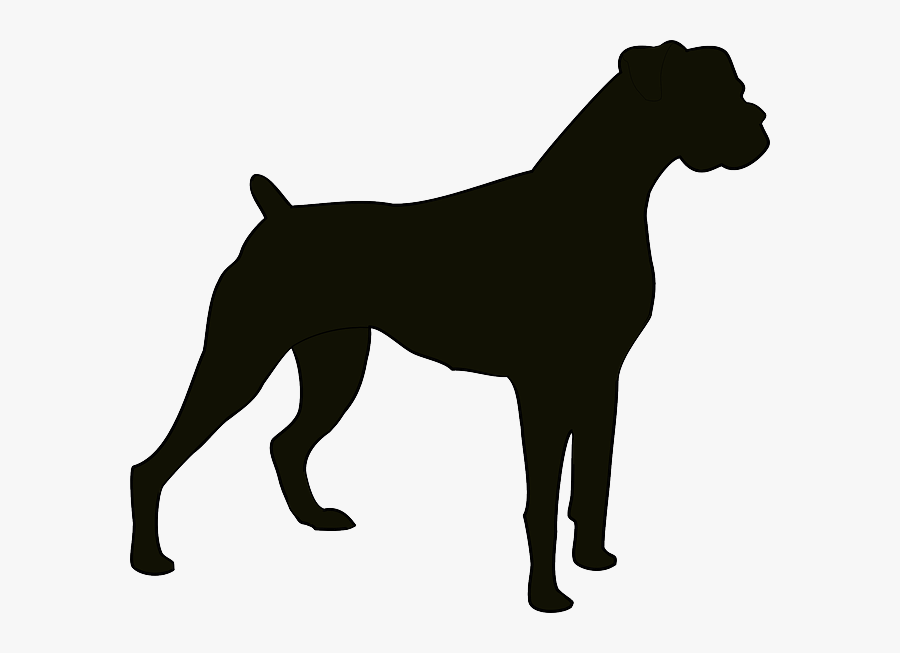 Boxer Puppy Clipart Boxer Dog - Vector Boxer Dog Silhouette, Transparent Clipart