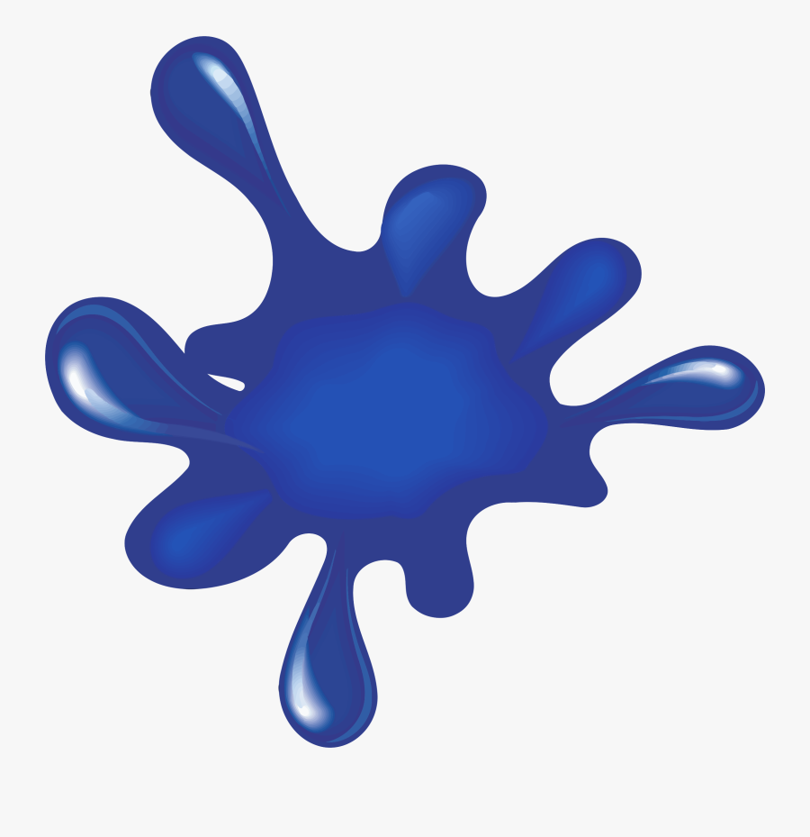 Blue,electric Blue,hand - Blue Paint Splat Clipart, Transparent Clipart