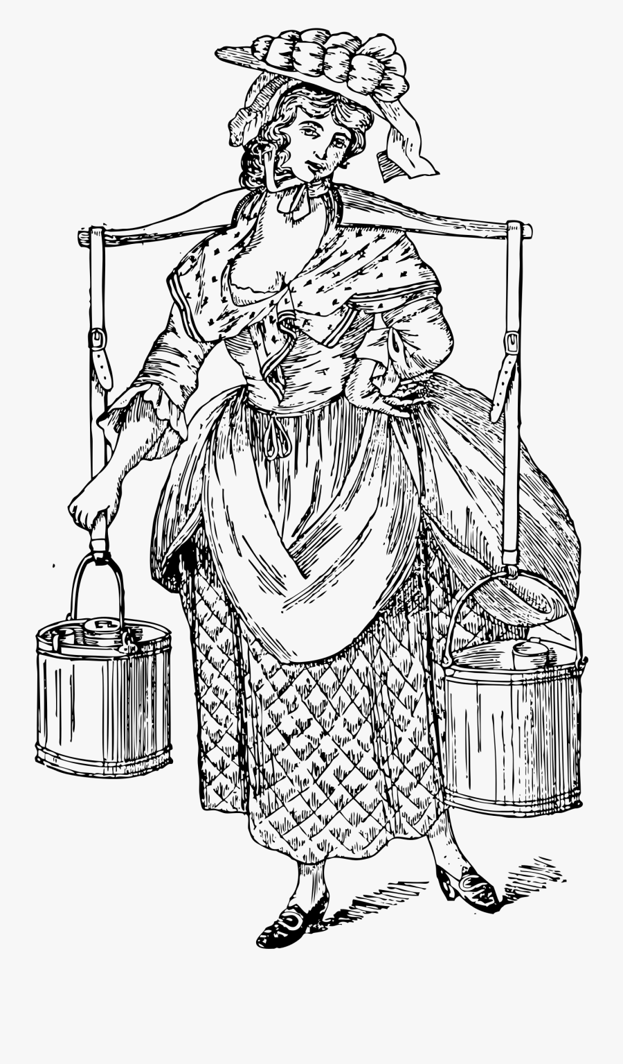 Clipart - - Milk Maid Clipart, Transparent Clipart