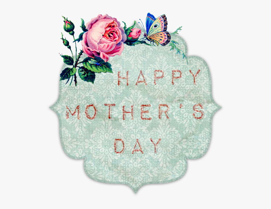 Vintage Mothers Day Clipart, Transparent Clipart