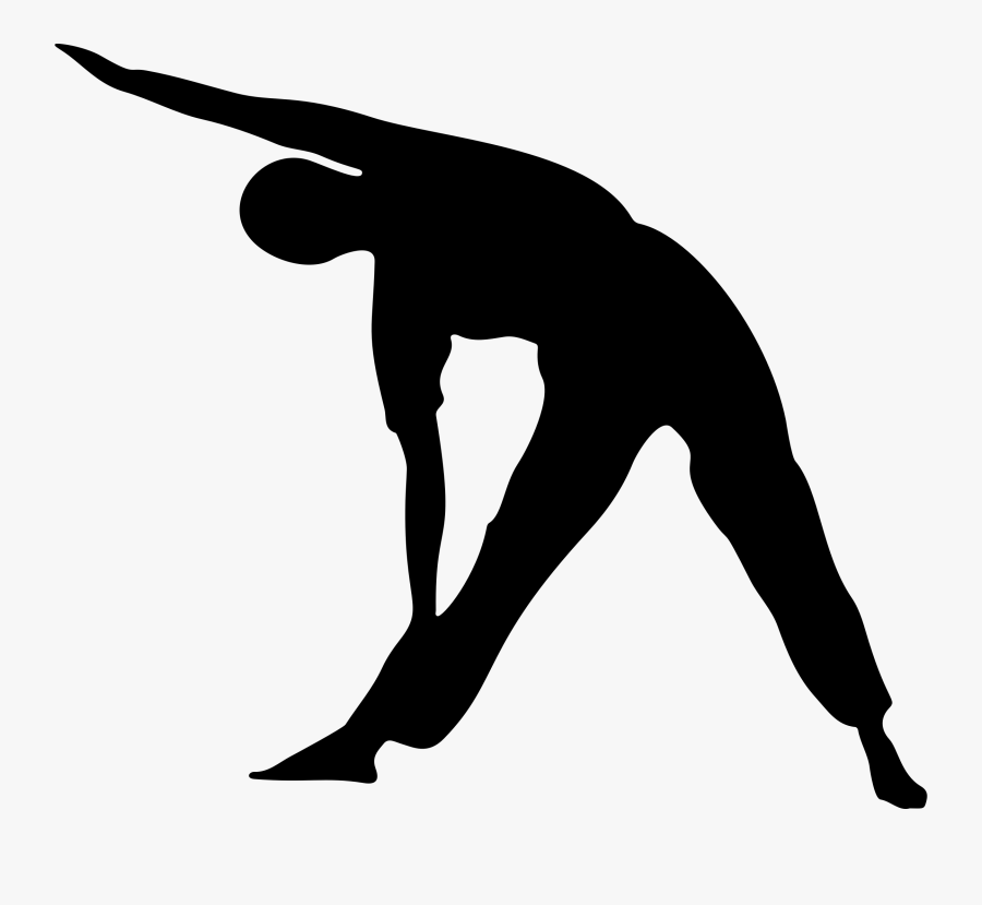 Stretching Silhouette Clip Art - Yoga Poses Clipart, Transparent Clipart