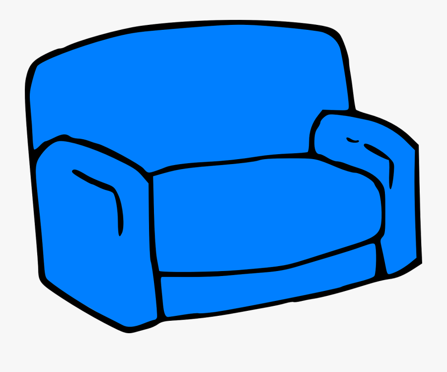 Chair Armchair Sofa - Smooth Objects Clipart Black And White, Transparent Clipart