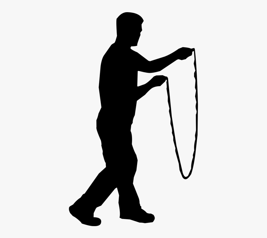 Transparent Rope Line Png - Skipping Rope Silhouette Png, Transparent Clipart