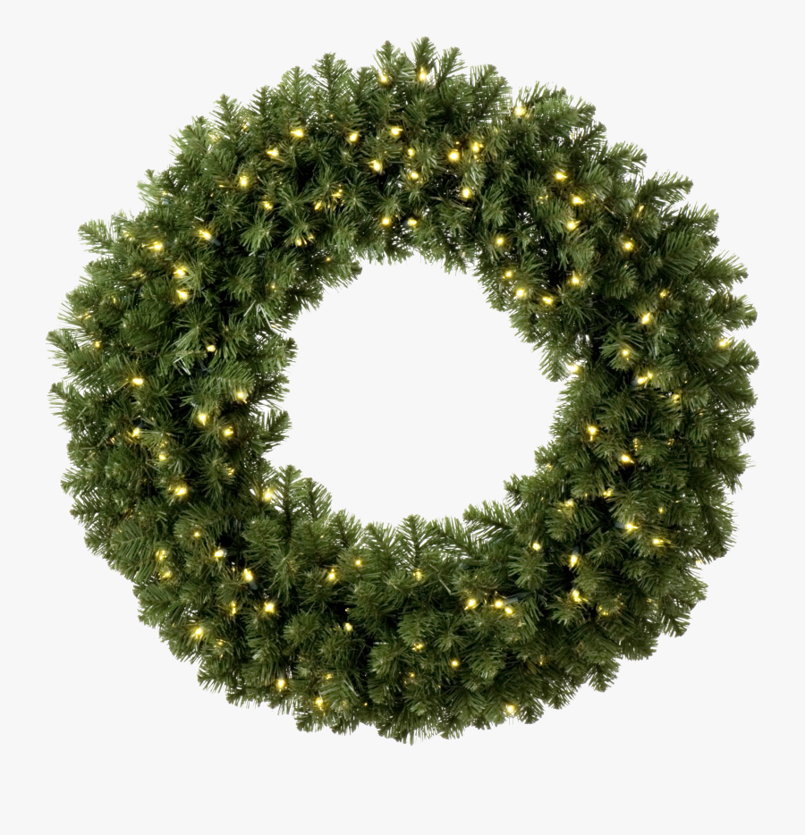Christmas Wreath Png - Lit Christmas Wreath Png, Transparent Clipart