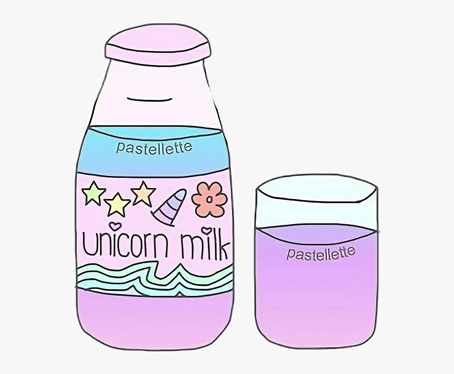 Unicorn Milk Tumblr Drawing, Transparent Clipart