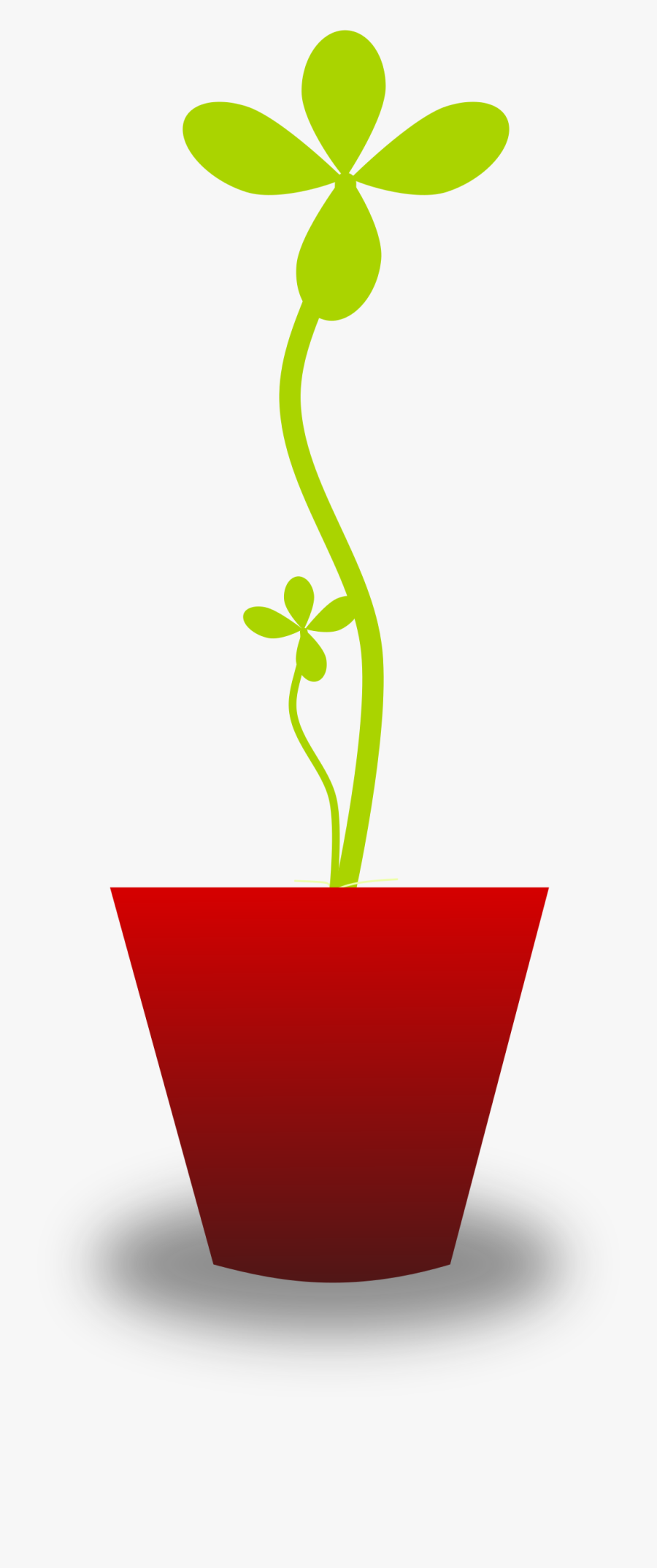 Potted Plants Clipart Sapling - Cartoon Potted Plant Transparent, Transparent Clipart