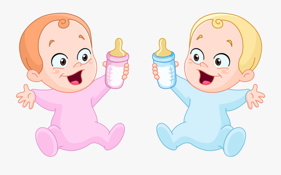Baby Drinking Milk Png Download Image - Cartoon Images Of Babies Bottles, Transparent Clipart