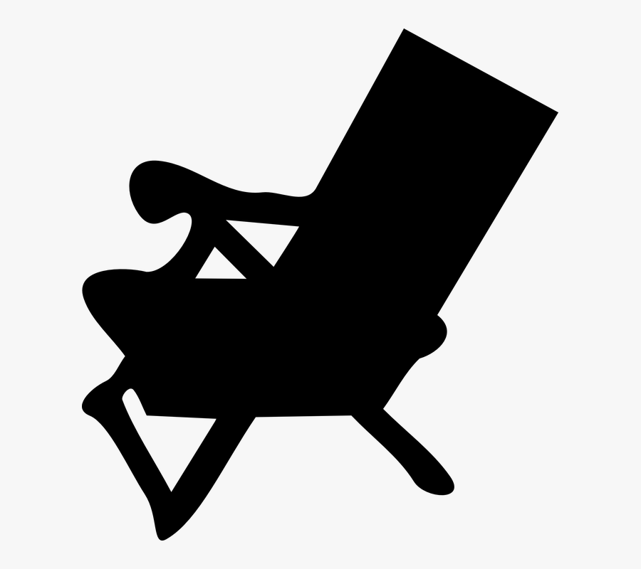 Beach Chair Clipart Black And White, Transparent Clipart