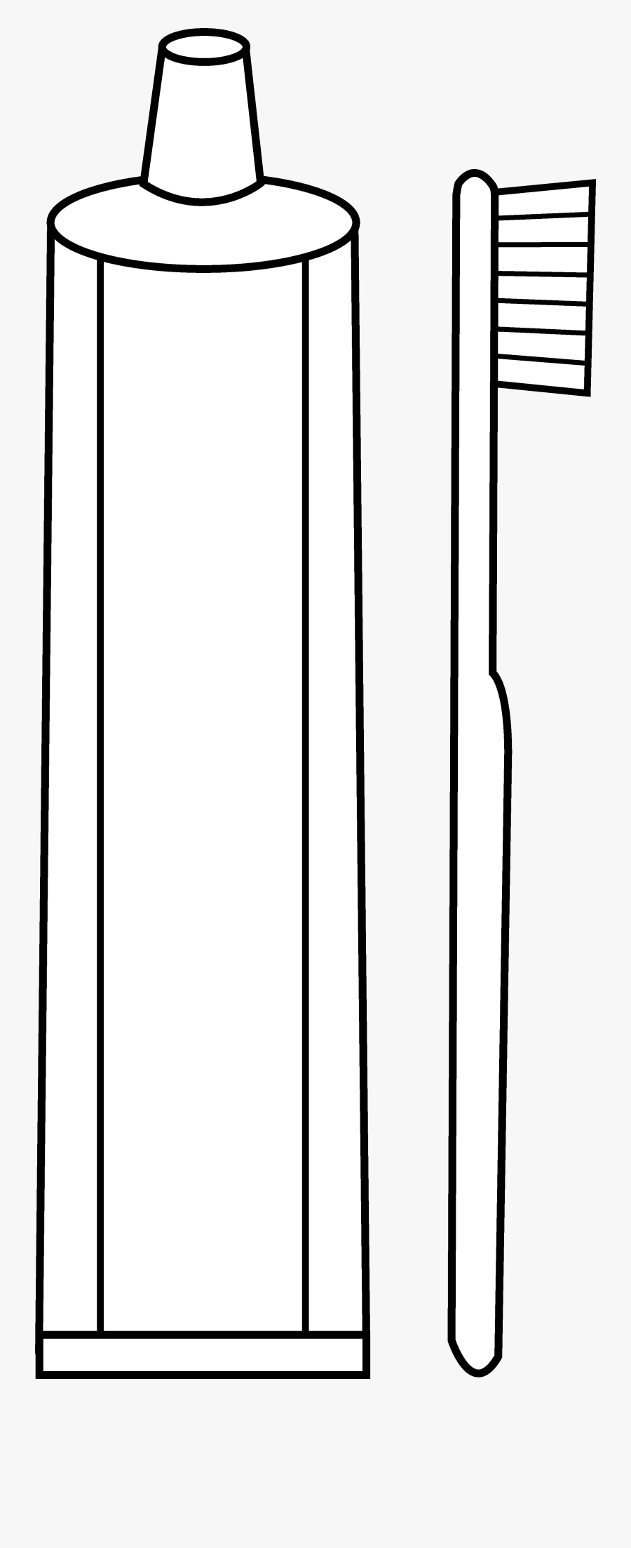 Toothbrush And Toothpaste Line Art Clip Art , Free Transparent Clipart ClipartKey