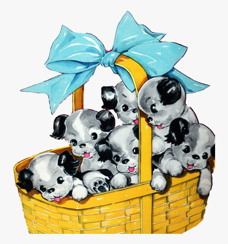 Imagimeri S Cute Pinterest - Basket Of Puppies Clipart, Transparent Clipart