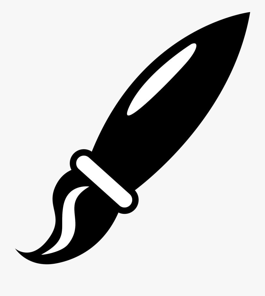 Paintbrush Paint Brush Clip Art Silhouette Download - Paint Brush Clip Art, Transparent Clipart