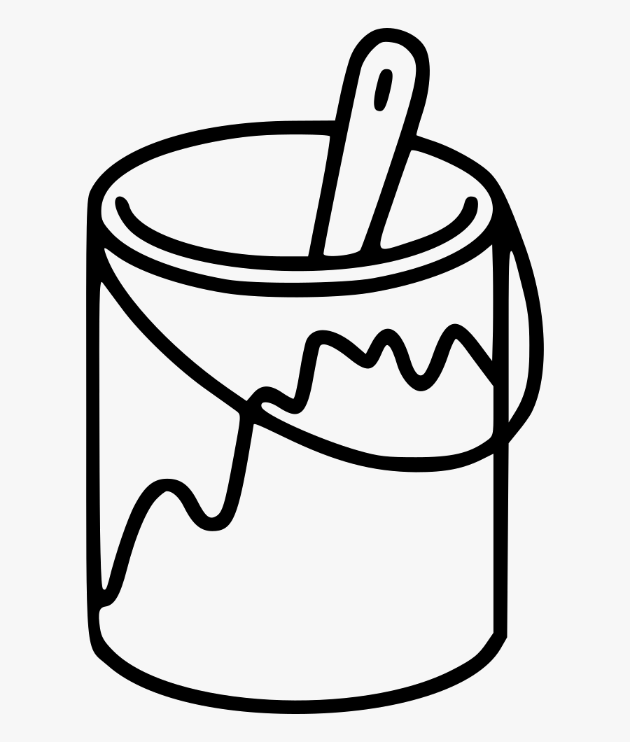 Paintbrush Clipart Drawing Svg Colouring In Paint Tin , Free