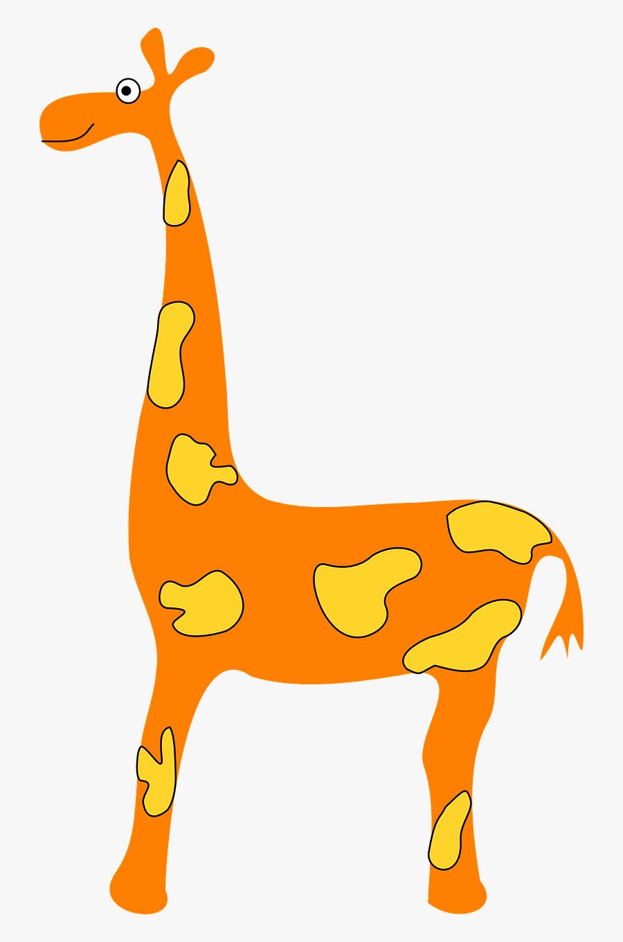 Orange Giraffe, Transparent Clipart