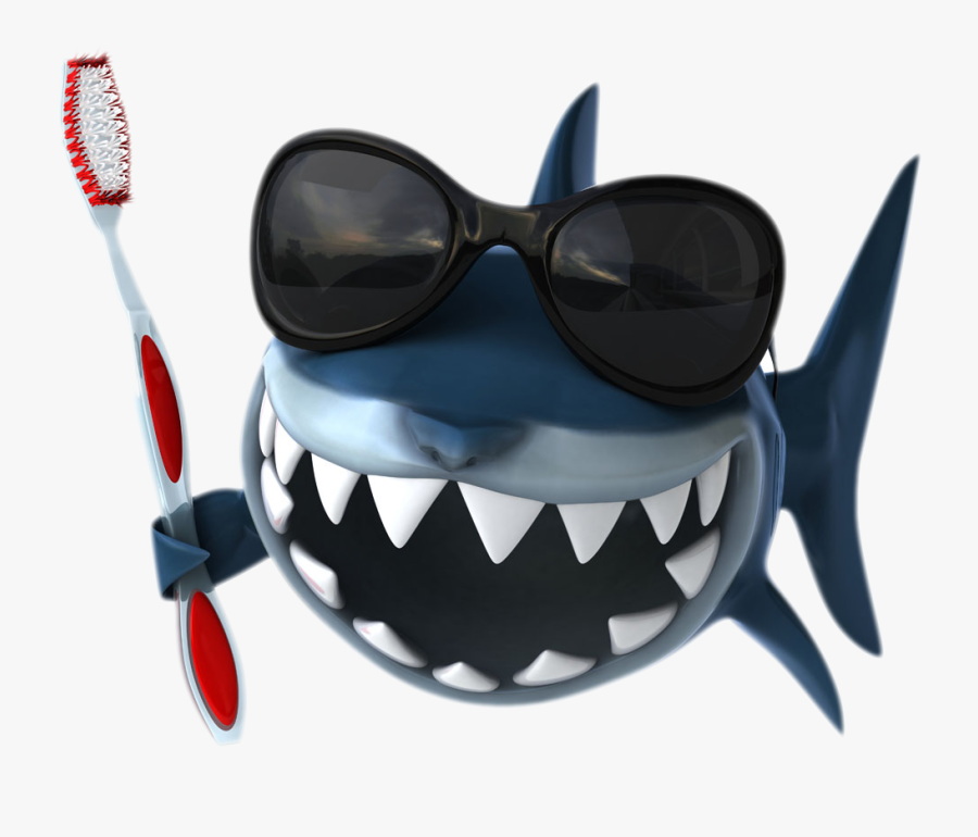 Brushing Shark Whale Photography Tooth Toothbrush Take - Shark Cartoon Brush Teeth, Transparent Clipart