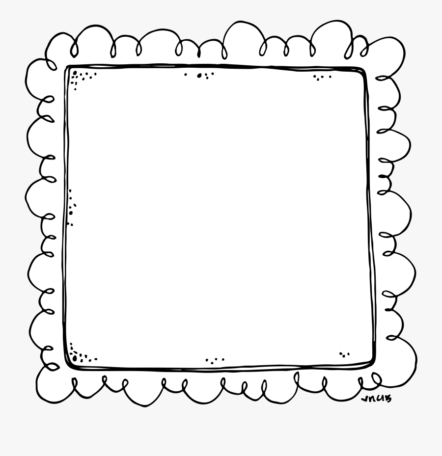 Border Or Frame For Newsletters, Announcements - Frame Black And White, Transparent Clipart