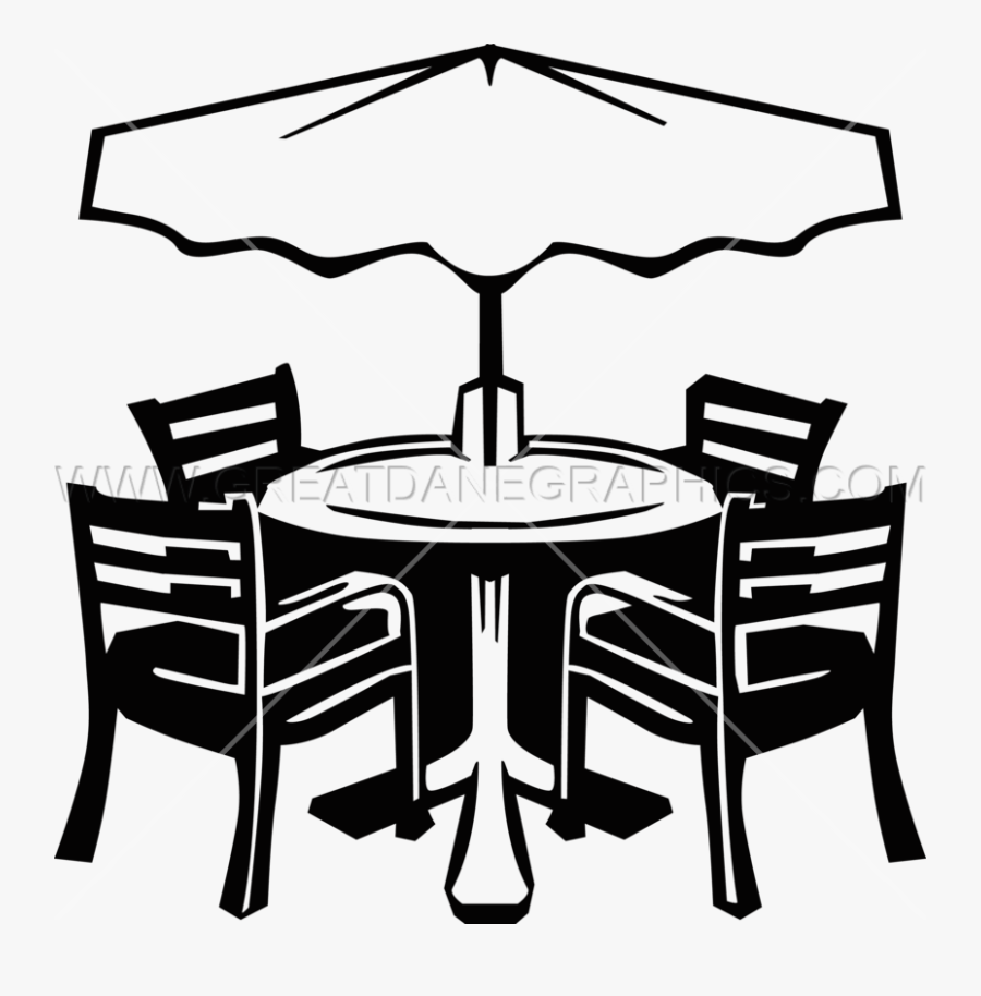 Chair Clipart Patio Chair - Clip Art Black And White Garden Furniture, Transparent Clipart