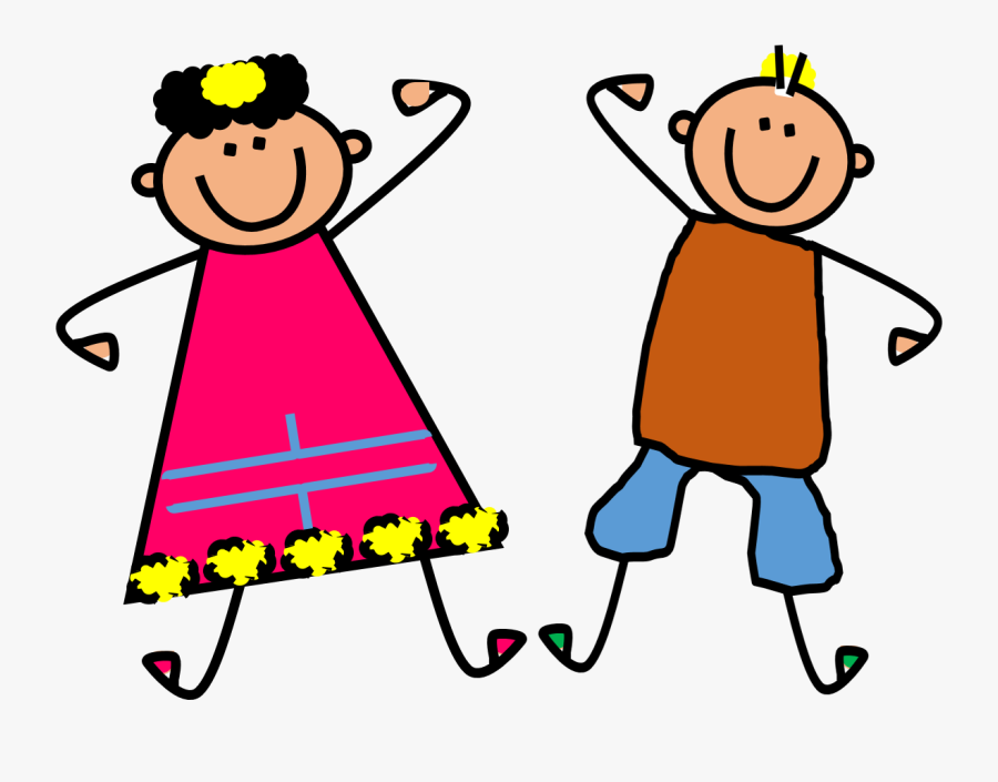 Black And White Stock Collection Of Happy - Kids Dancing Clipart, Transparent Clipart