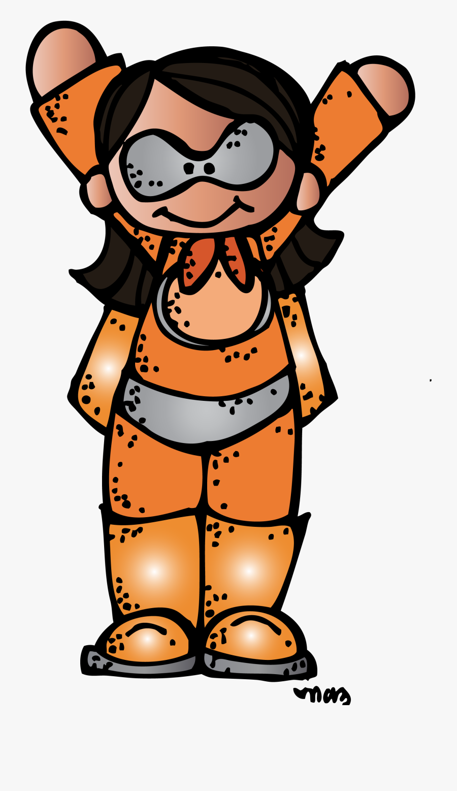 Melonheadz Girl Superhero, Transparent Clipart