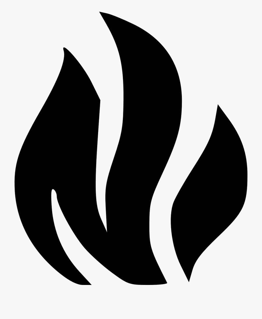 Transparent Flame Decal Png - Black And White Fire, Transparent Clipart