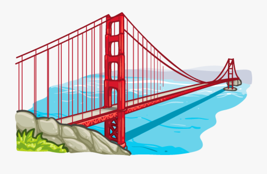Bridge Clipart Bridge River - Golden Gate Bridge Png, Transparent Clipart