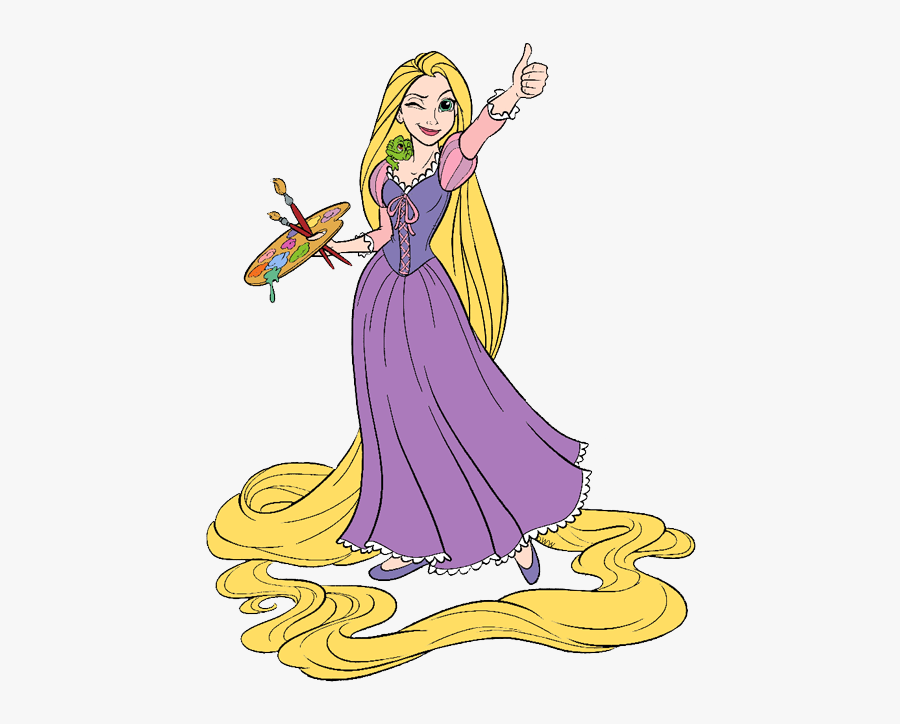 Rapunzel Clipart Paint Brush - Rapunzel Painting, Transparent Clipart