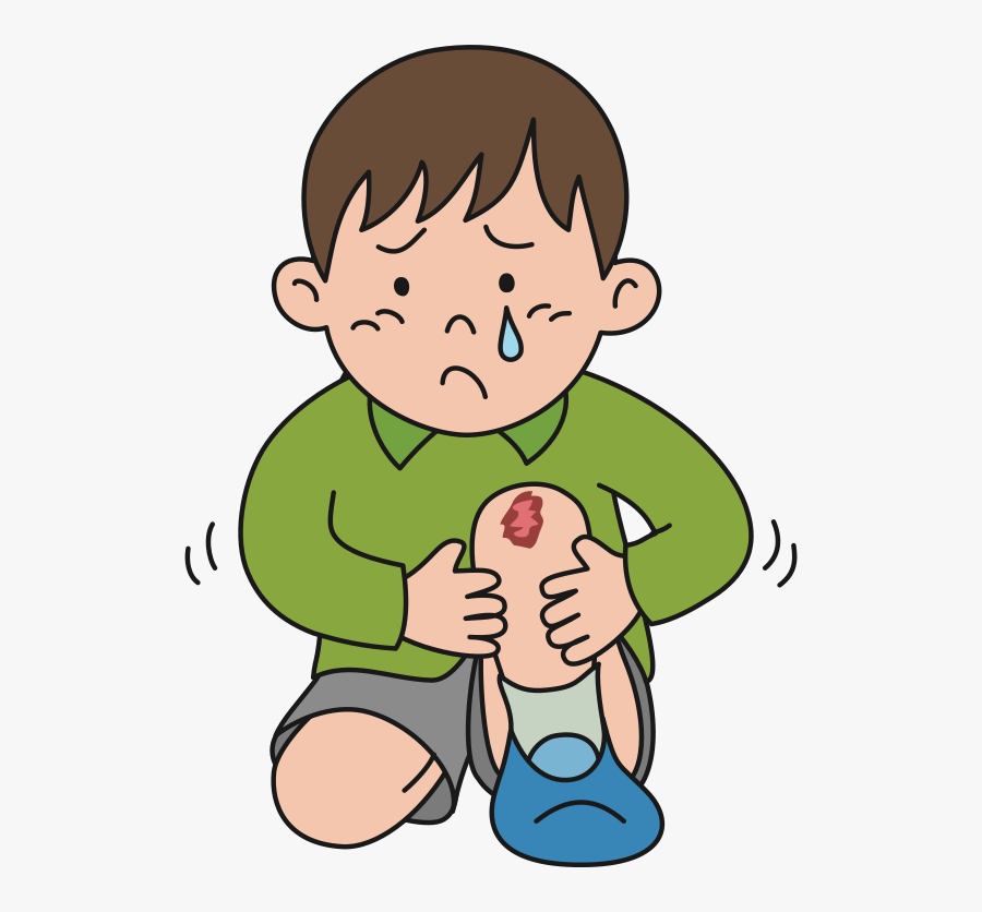 Child Hurt Knee - Clipart Scraped Knee, Transparent Clipart