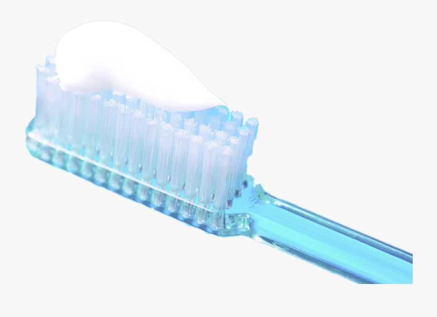 Toothpaste On Brush - Cosmetics, Transparent Clipart