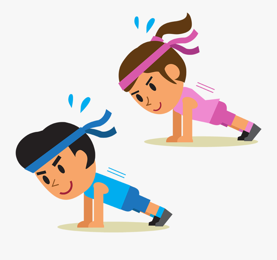 Exercising Clipart Plank - Exercise Cartoon, Transparent Clipart