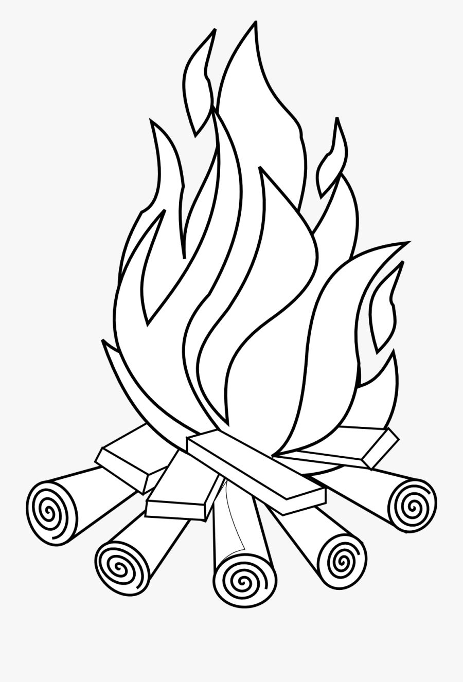 Fire Line Drawing, Transparent Clipart