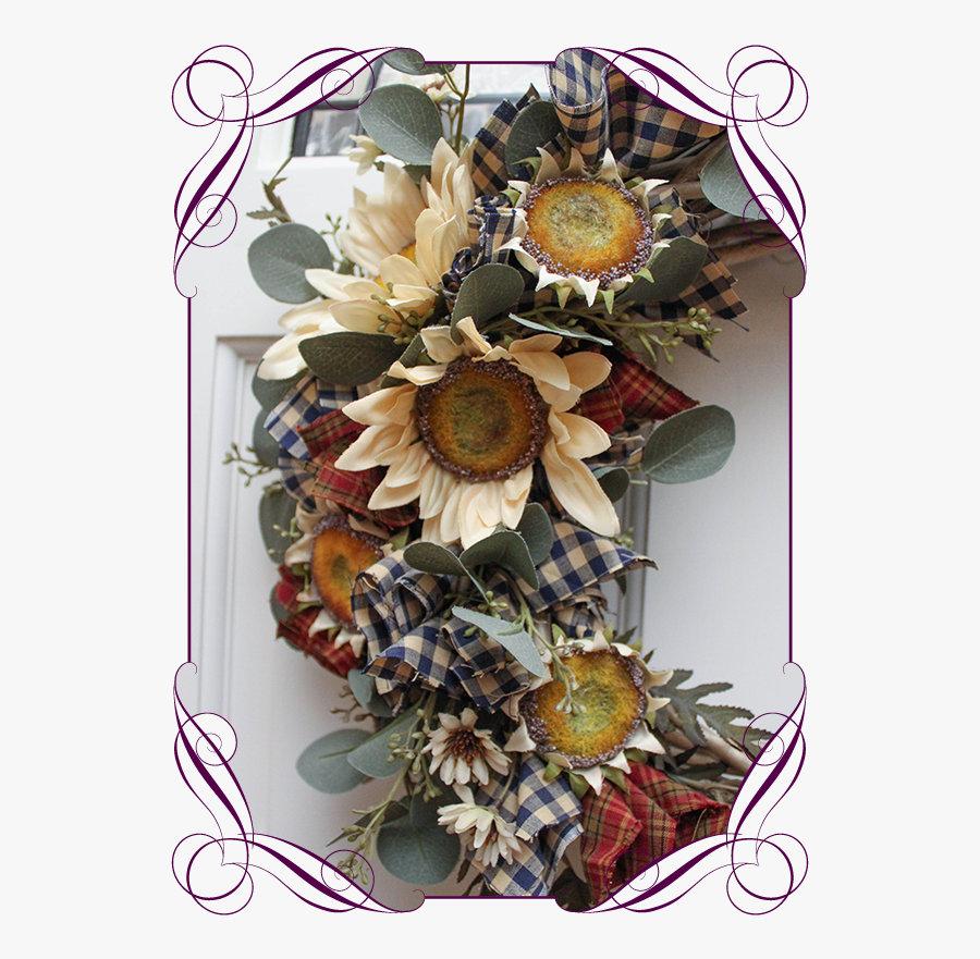 Fall Wreath Png - Artificial Flower, Transparent Clipart