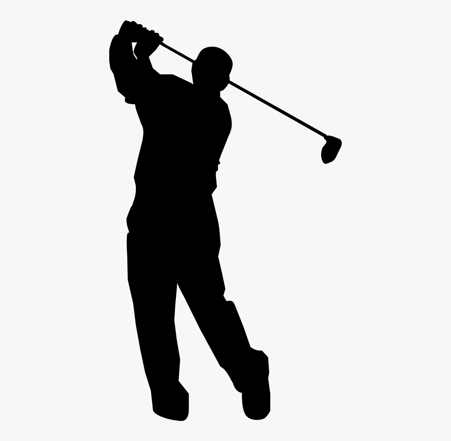 Svg Royalty Free Download Golfer Clipart Golf Ball - Golfer Clipart Black And White, Transparent Clipart