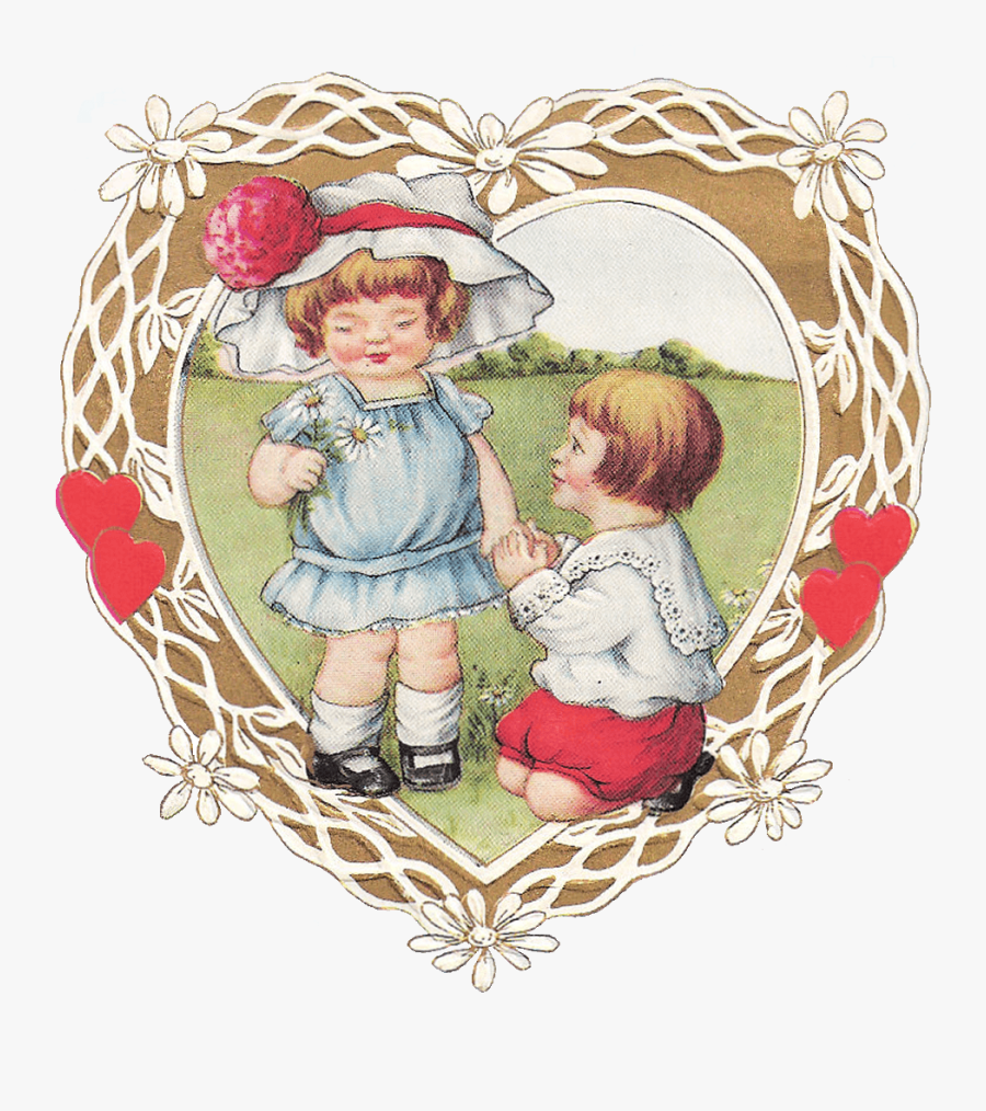 Vintage Valentine Clipart - Vintage Greeting Cards Valentine Free, Transparent Clipart