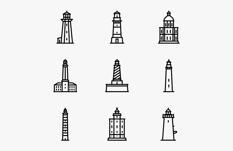 Clip Art Lighthouse Vector - Lighthouse Icon Png, Transparent Clipart