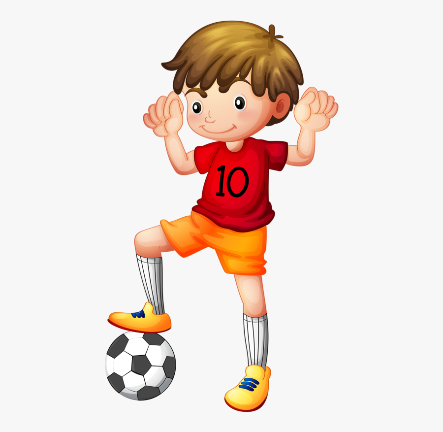 Football Exercise Clipart - Soccer Player Cartoon Png, Transparent Clipart