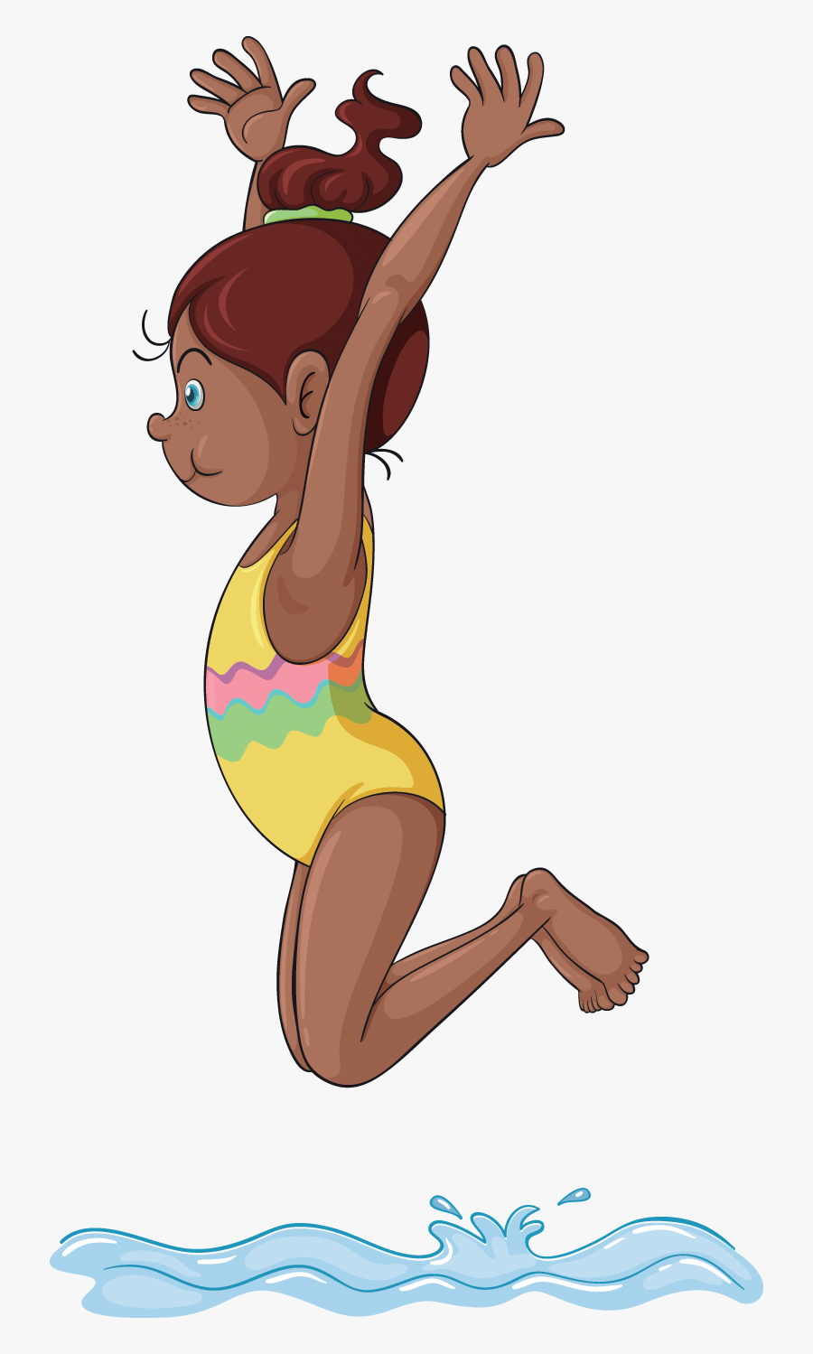Girl Diving Into Water Clipart, Transparent Clipart