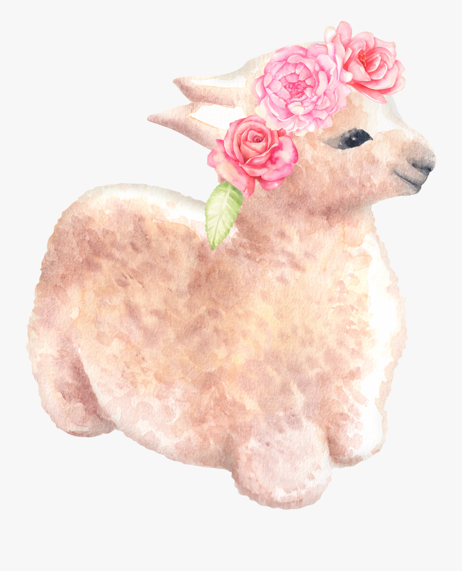 Clip Art Watercolor Clipart Graphics Alpaca, Transparent Clipart
