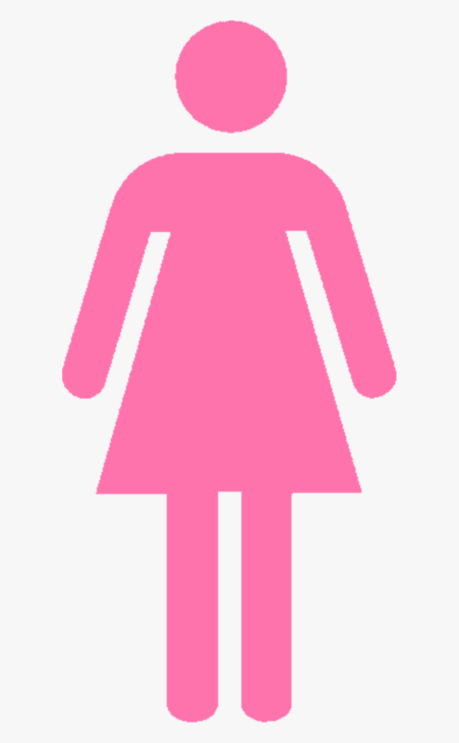 Woman Bathroom Sign Red, Transparent Clipart