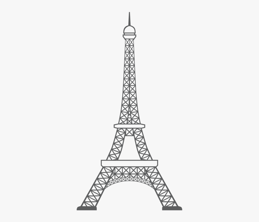 Simple Eiffel Tower Clip Art, Transparent Clipart
