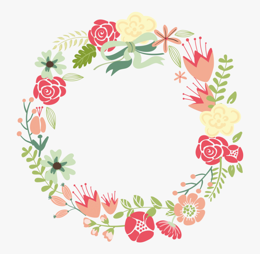 Christmas Wreath Border Png - Circle Floral Frame Png, Transparent Clipart