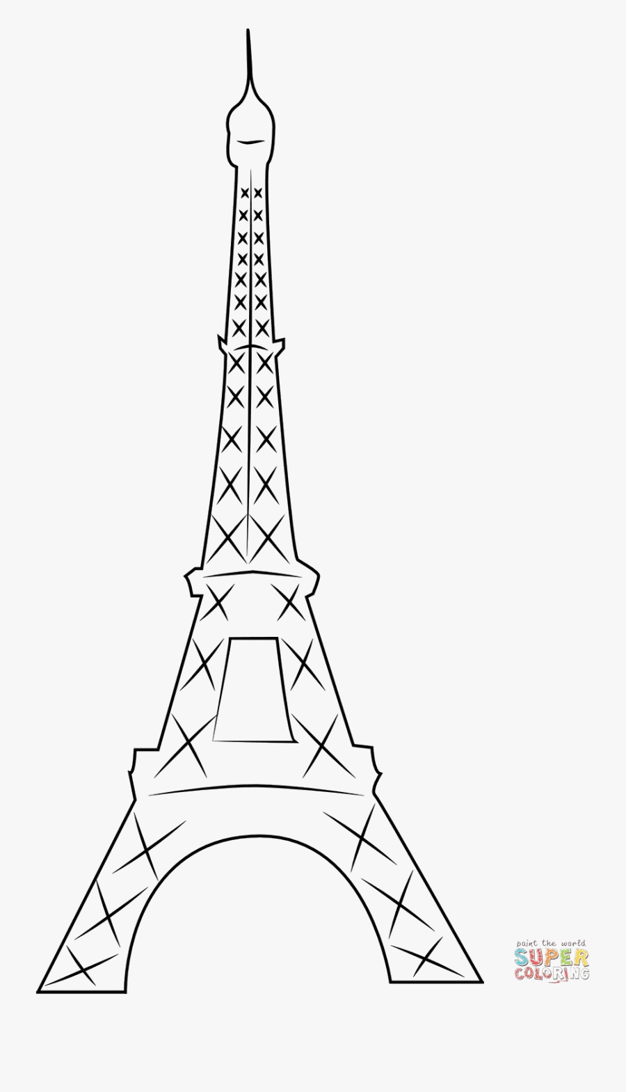 Eiffel Tower Silhouette Png Pic - Eiffel Tower Outline, Transparent Clipart