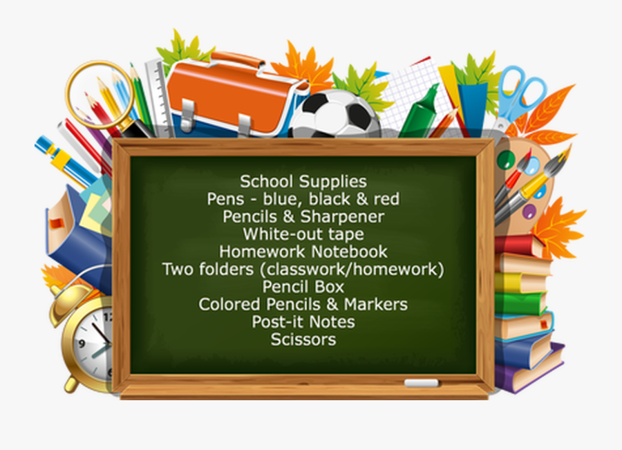 Student S School Supplies - Moldura Dia Do Professor, Transparent Clipart