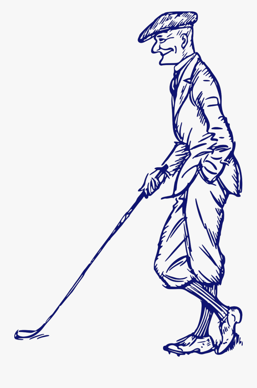 Transparent Old Man And Woman Clipart - Old Golfer Png, Transparent Clipart