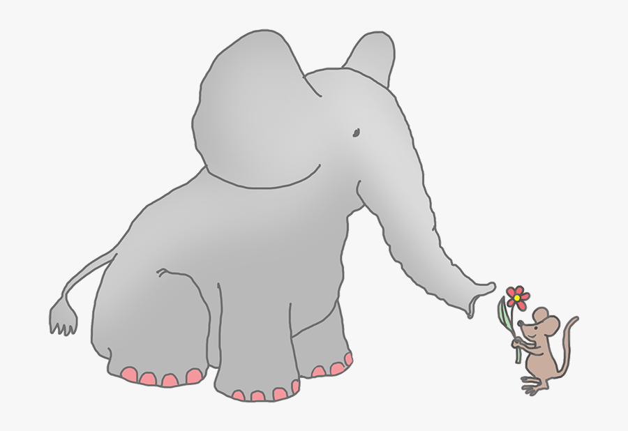 Elephant And Mouse Clip Art - Elephant Is Bigger Than A Mouse, Transparent Clipart