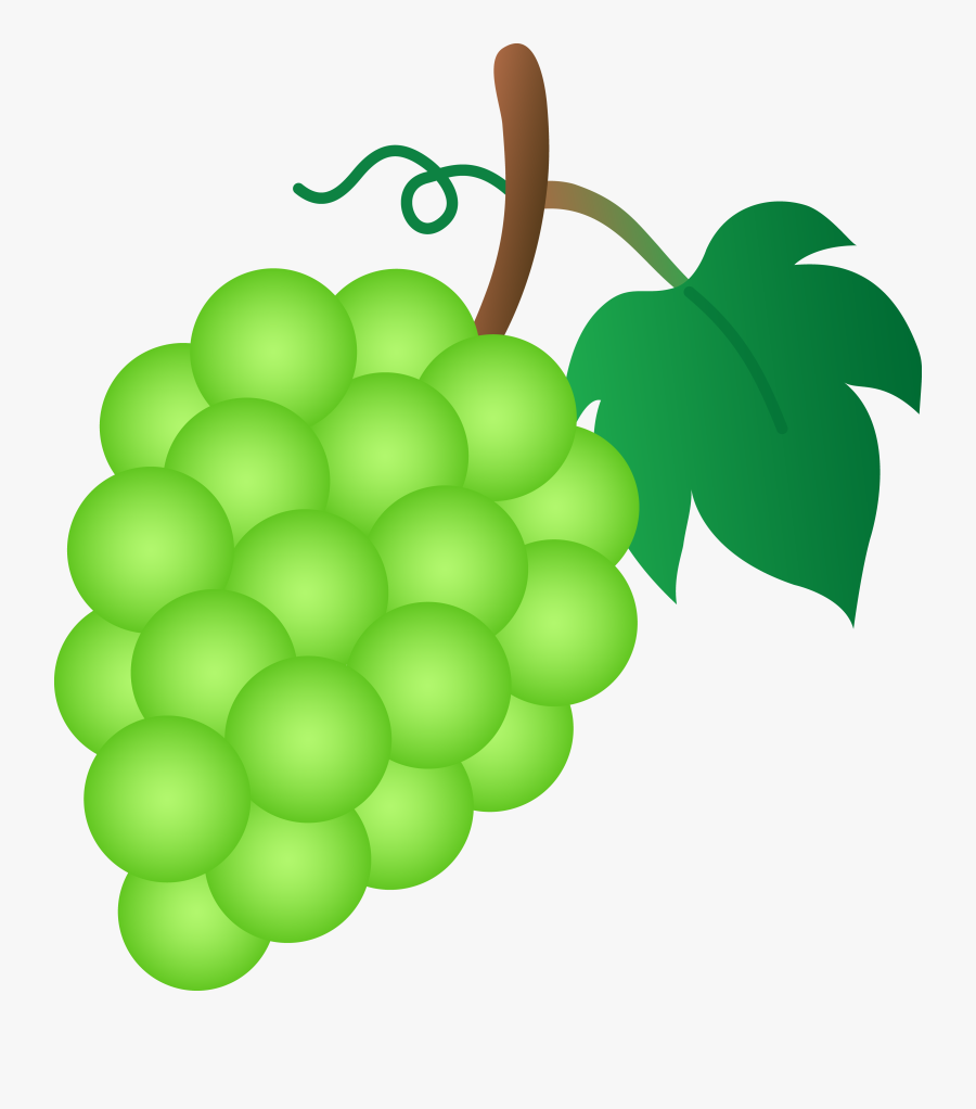 Grapes Clipart Black And White - Green Grapes Clipart, Transparent Clipart