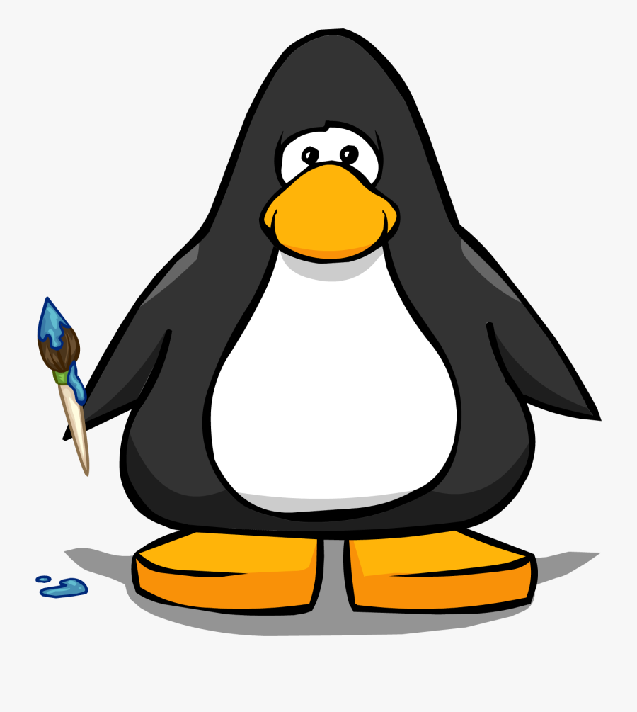 Paintbrush Clipart Art Club - Penguin With Santa Hat, Transparent Clipart