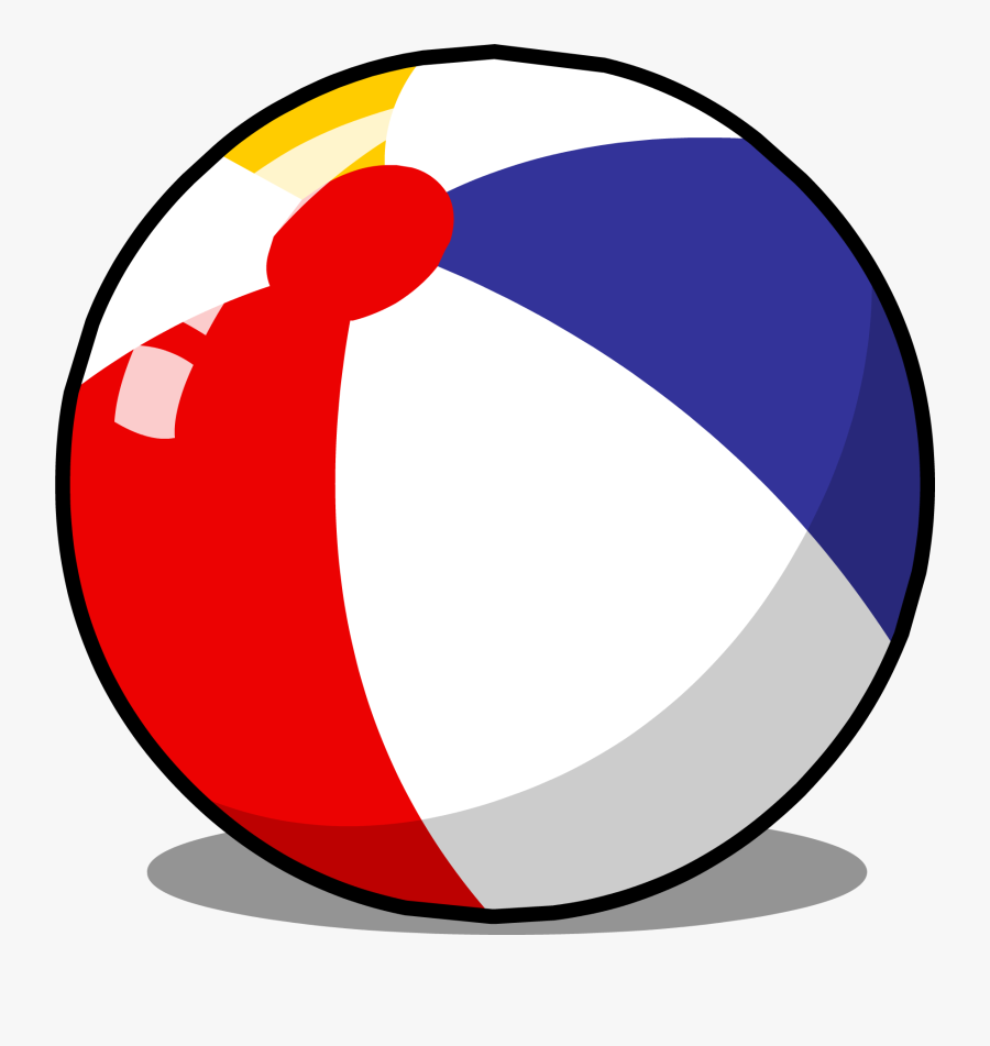 Clip Art Black And White Image Sprite Club Penguin - Transparent Beach Ball Clipart Red, Transparent Clipart