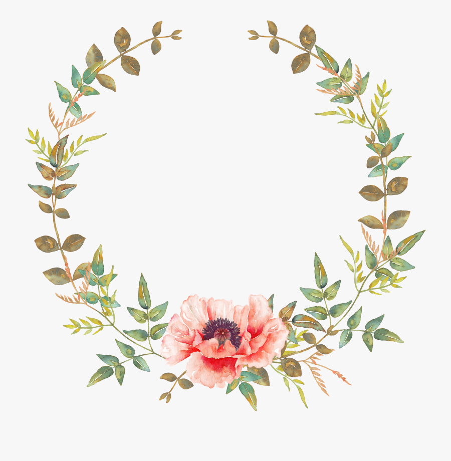 Pin By - Watercolor Flower Wreath Png, Transparent Clipart