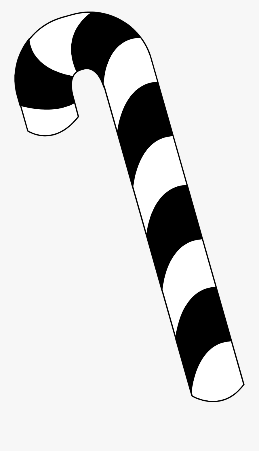 Free Candy Cane Template Printables Clip Art Image - Candy Cane Black And White, Transparent Clipart