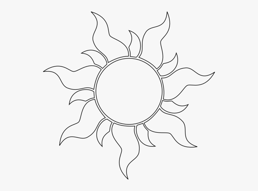 Clipart Sunshine Symbol - Outline Tangled Sun, Transparent Clipart