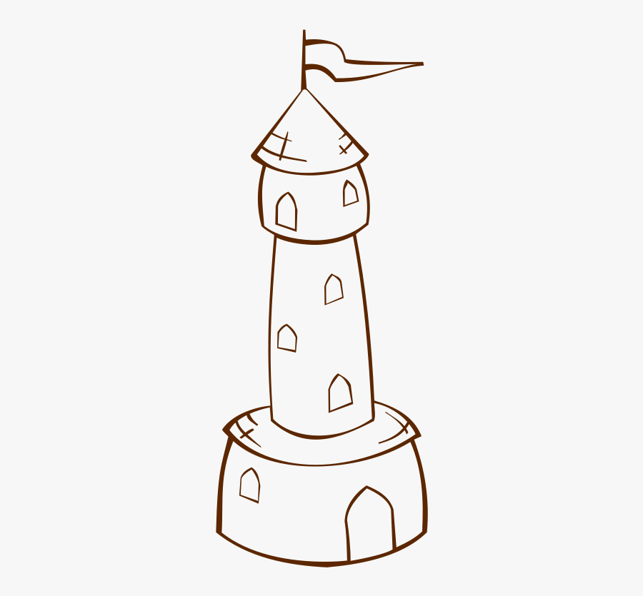 Line Art,area,line - Tower Castle Art Drawing, Transparent Clipart